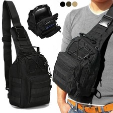 Tactical Military Chest Sling Bag Molle Waterproof Crossbody Shoulder Backpack