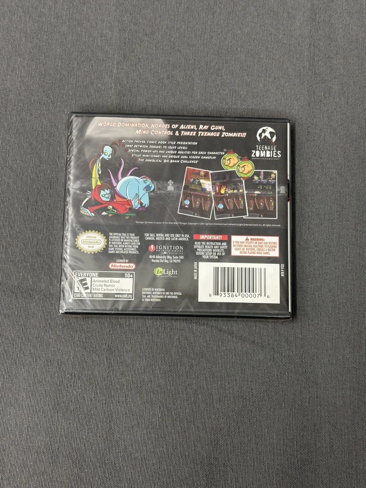 Teenage Zombies: Invasion of the Alien Brain Thingys (Nintendo DS, 2008) SEALED! - Image 2 of 4