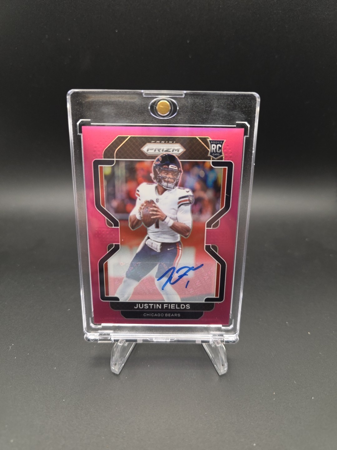 2021 Panini Prizm - Rookie Justin Fields #334 Pink Prizm Autographs (AU, RC)