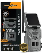 SPYPOINT FLEX S DARK Cellular Night Vision Gray Trail Camera with Solar Panel