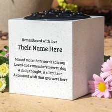 Personalised Missed More than Words Customised Memorial Grave Flower Rose Pot