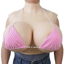SilkyBust Silicone Breast Forms Crossdresser Fake Boobs Super Hight Big X Cup