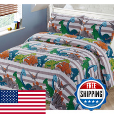 Kids Zone Home Linen 3Pc Full/Queen Bedspread Coverlet Quilt Set For Kids