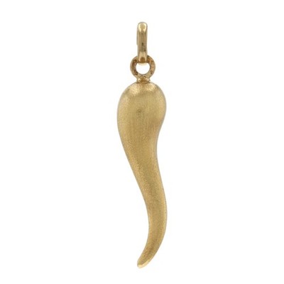 Gelbgold Italienisches Horn Unisex Anhänger 18k Glücksbringer