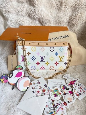 Louis Vuitton x Takashi Murakami Pochette Accessoires Multicolor Weiß - Full Set