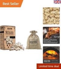 50 Eco-Friendly Natural Wood Wool Firelighters - Odourless & Clean Burning 0.30 per lighter