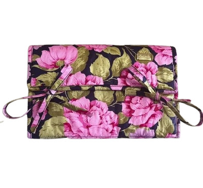 Vintage Kosmetiktasche Blumenmuster groß Kulturbeutel Reise Accessoire Urlaub