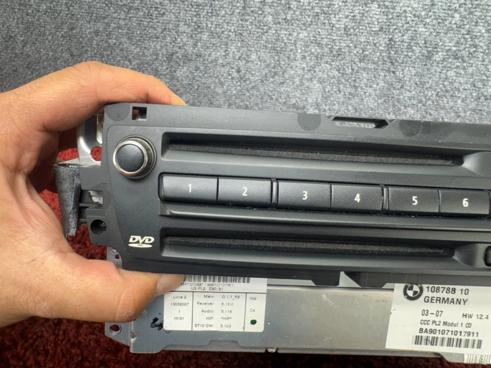 Unidad principal CCC navegación reproductor de CD radio DVD BMW 2006-2008 E90 E92 E93 OEM 65K Foto 3 de 4