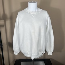 Vintage Russell Athletic White Crewneck Sweatshirt XXL Made in USA V-Stitch 90s