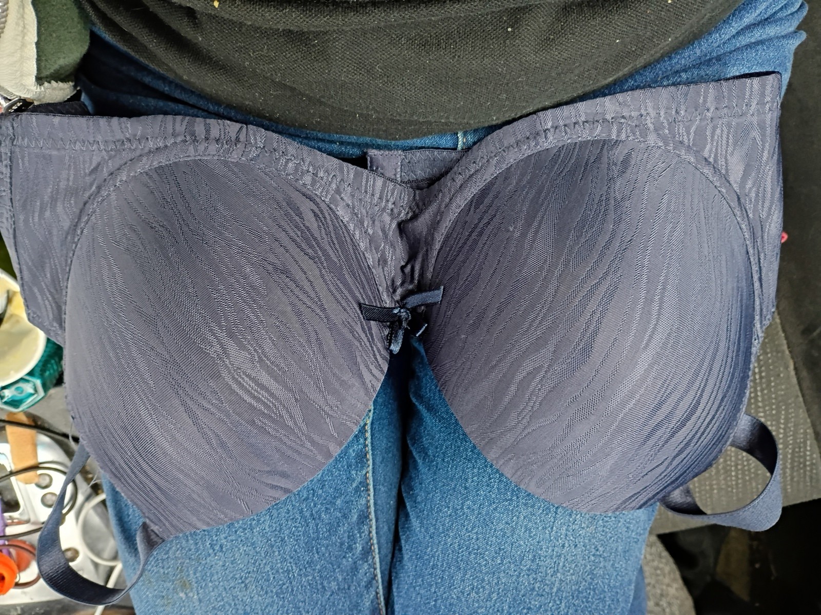 Sofra Bra Blue 36D Full Coverage Padded Underwire… - image 1