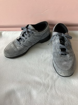 Propet Womens Washable Walker Grey Leather Shoes 7B