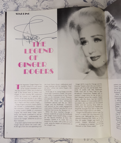 Ginger Rogers SIGNED Anything Goes 1980 Musical Play Program Paperback - 第 1/7 張圖片