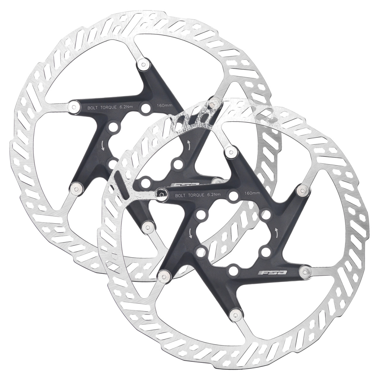 Комплект из 2-х дисковых роторов K-Force 2шт с плавающим ротором на полной скорости 160 мм 22490₽