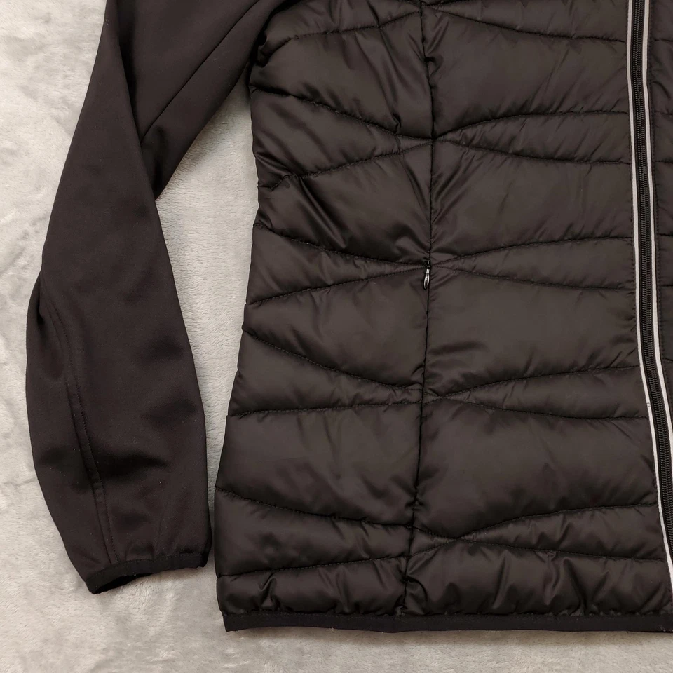 Chaqueta Everlast para mujer XL negra acolchada acolchada acolchada Softshell cremallera completa agujeros para los pulgares Foto 4 de 4