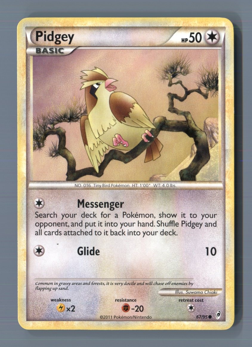 Pidgey 67/95 Common Call of Legends Pokemon Near Mint