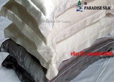 2 PCS Charmeuse 19MM Soft Silk Pillow Shams Envelope Pillowcase With Flange
