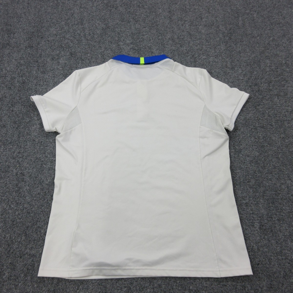RLX Ralph Lauren Polo Shirt Womens L White Blue Collar Golf