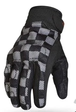 NEW TORC TG55HUN423  Motorcycle Gloves - Checker - Black - Medium - NEW