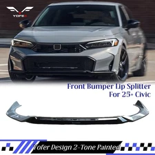 Yofer Urban Gray Black 2 Tone Front Bumper Lip Splitter For 2025 Up Honda Civic