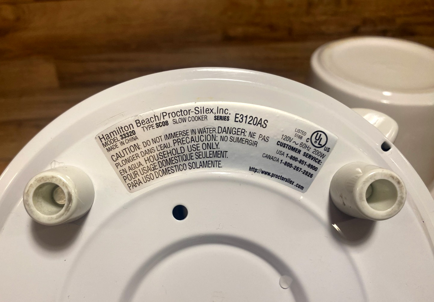 PROCTER SILEX - 4 QT. SLOW COOKER W/ REMOVABLE CROCK POT - GLASS LID #33320