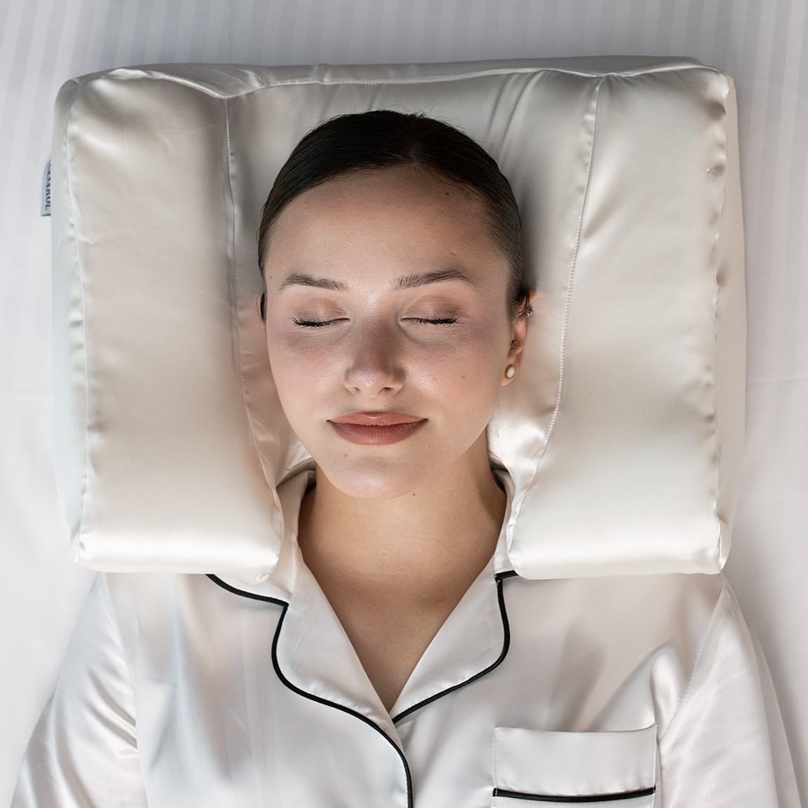 Satin Back Sleeper Pillow with Neck , Prevention, Memory Foa