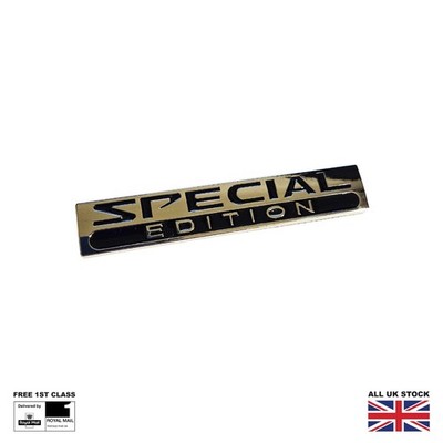Sonderedition Universal Auto Abzeichen Emblem Chrom Schwarz Metall