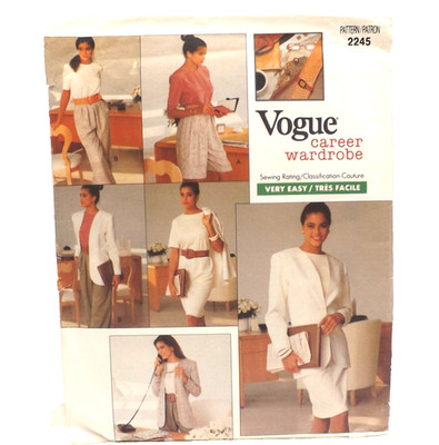 Vogue 2245 Career Wardrobe Sewing Pattern Size 6 8 10 Jacket Dress Shorts Pants