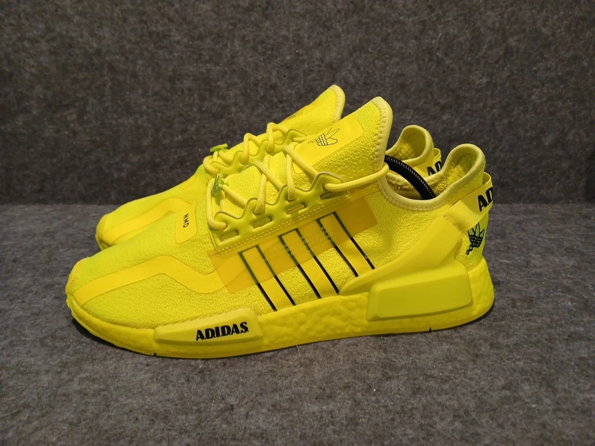 adidas NMD_R1 V2 White Solar Yellow for Sale | Authenticity Guaranteed |  eBay