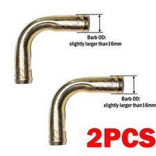 2x Heater Hose 90 Elbow 58x58 In 16mm Fitting Connector Adapter Coolant Us