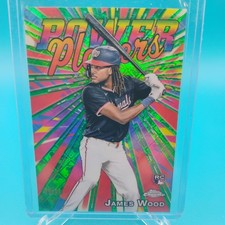 2025 Topps Chrome Power Players James Wood #PP-19 Green LF /99 Nationals