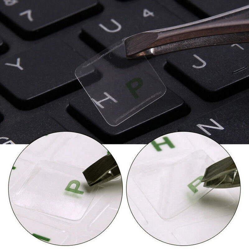 Russian Transparent Waterproof Stickers For PC Laptop Keyboard Red Table -uk- - Image 3 of 4