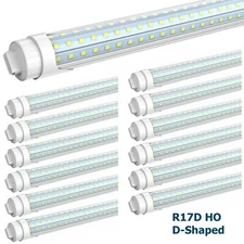 12PCS R17D 8FT LED Tube Light Bulbs 90W T8 8' F96T12/HO Garage LED Shop Lights