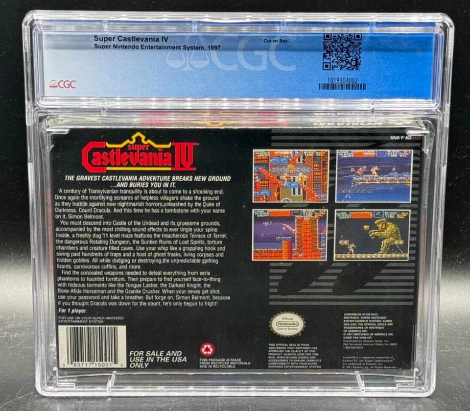 Super Castlevania IV KONAMO Majesco Sealed New CGC 8.5 A Graded - Image 2 of 2