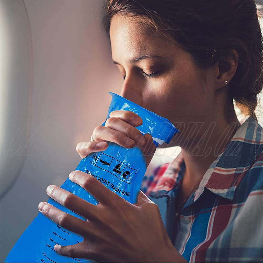 Disposable Vomit Bags Sickness Travel Plane Motion Car Bus Sea Sick