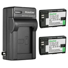 Kastar 2 Decoded LPE6 Battery  Charger For Canon EOS 60D 7D 70D 80D 90D XC10/15