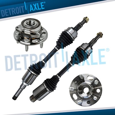 FRONT CV Axle Shaft + Wheel Hub Bearing for 10-16 Chevy Equinox GMC Terrain 2.4L