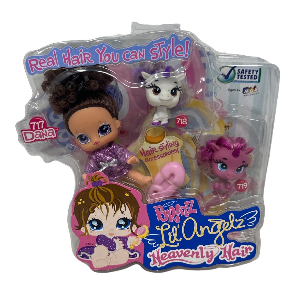 Bratz Lil Angelz Heavenly Hair #717 Dana Doll #718 & #719 Unicorns