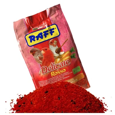 Raff Delicate Rosso 500g, nutrition for vibrant and red plumage, canary food