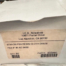 6" 80 Grit PSA Resin Cloth Sanding Discs – Aluminum Oxide Stik-On Abrasive- 50PK