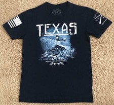 Grunt Style Texas Bigger Than The Storm Men's Navy Blue T-Shirt Size Medium