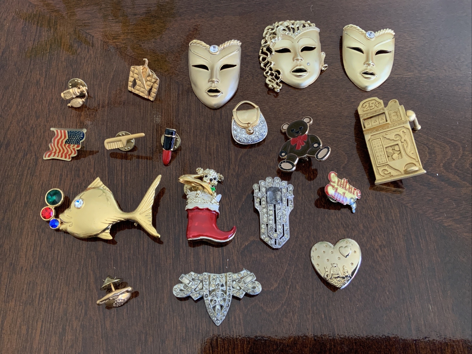 Vintage And Contemporary Lot Of 18 Costume Jewelry Pins And Brooches eBay