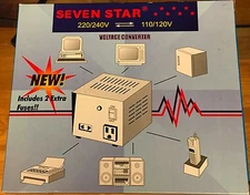 NIB seven star step up/step down voltage converter/transformer 110/220v 100watt