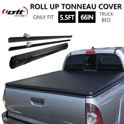 Lock Soft Roll Up Tonneau Cover For 2004 2018 Ford F 150 5 5ft 66in Bed