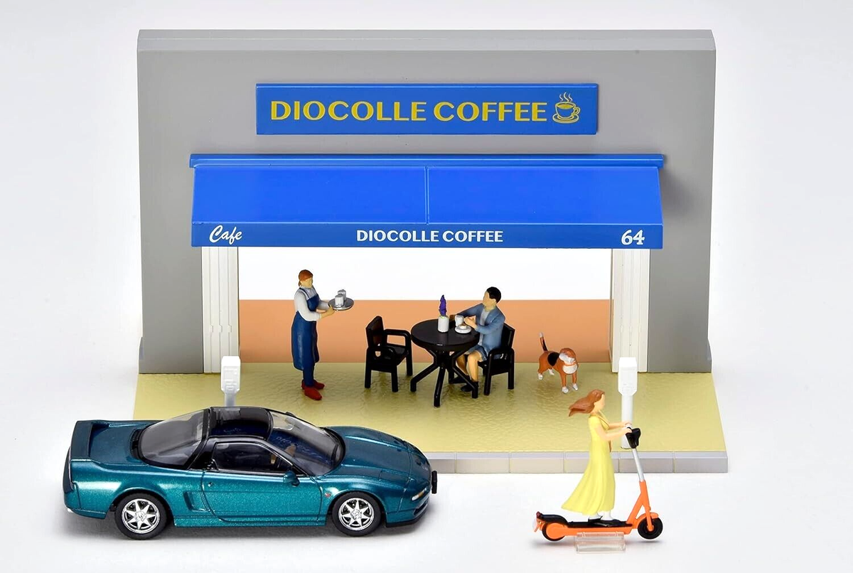 Tomica Diocolle Honda NSX Japan Coffee Shop Figures Set Metal