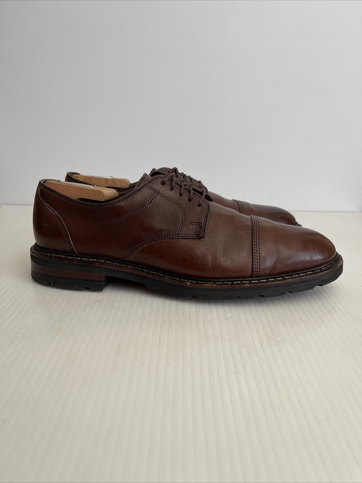 SAOLA Allen Edmonds Ace Cap Toe Derby Pelle marrone 9 D (Y86)