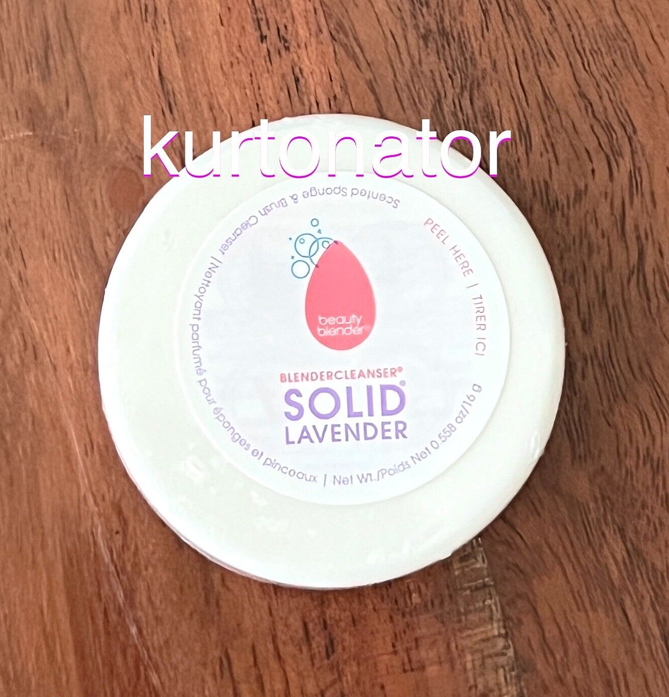 Beauty Blender Blendercleanser LAVENDER Solid Pro NEW Deluxe Sample 0.558 oz