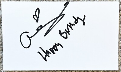 Alicia Silverstone Signed In Person 3x5 Index Card In Top Loader Happy Birthday