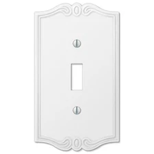 Amerelle Outlet GFI Toggle Wall Switch Plate Cover Charleston White 12 variation