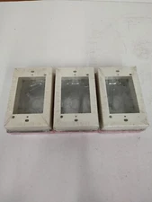 Lot of 3 Legrand V5748 Deep Device Box, Ivory, Steel, Boxes
