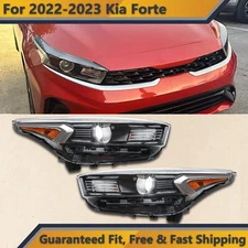 LED Headlights for 2022 2023 Kia Forte Sedan Halogen w/ DRL Left Right Pair Bulb